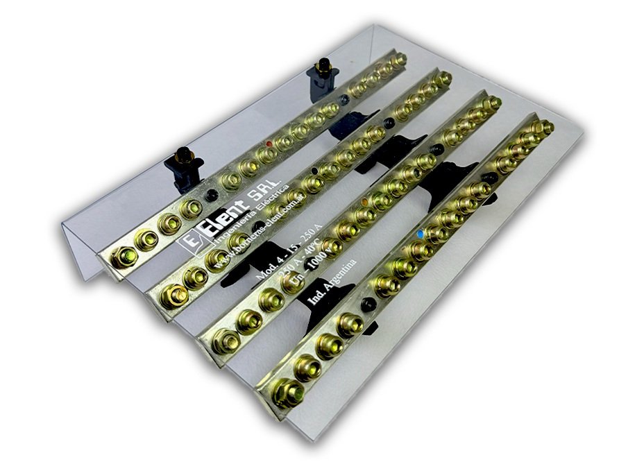 DISTRIBUIDOR ELENT 4X250A INDUSTRIAL STANDART 15 TORNILLOS